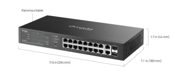 Switch TP-Link ES220GP 16x GLan s PoE+, 2x GLan, 2x SFP, 150W, Omáda SDN – Obrázok 7
