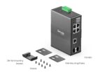 Switch TP-Link IES206G priemyselný, 2× SFP combo, 4× GLan, DIN, Omada SDN – Obrázok 6