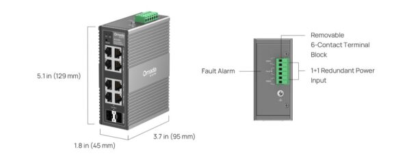 Switch TP-Link IES208G priemyselný, 2× SFP Combo, 6× GLan, DIN, Omada SDN – Obrázok 7