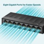 Switch TP-Link LS1008G 8x GLAN, plast – Obrázok 3