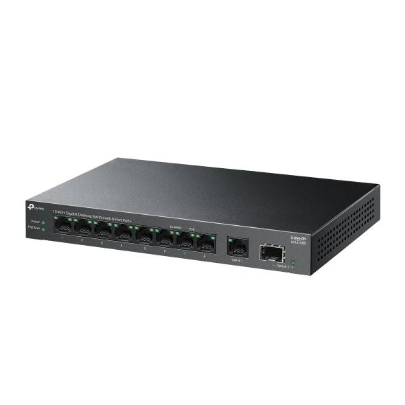 Switch-TP-Link-LS1210GP-1x-GLAN-8x-GLAN-s-PoE-1x-SFP-61W Switch TP-Link LS1210GP 1x GLAN, 8x GLAN s PoE+, 1x SFP, 61W – Obrázok 1