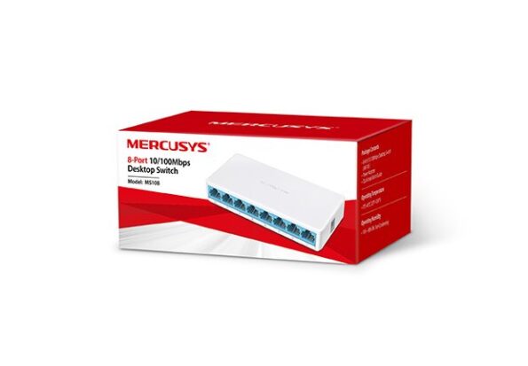 Switch TP-Link Mercusys MS108 8x LAN, plast – Obrázok 2