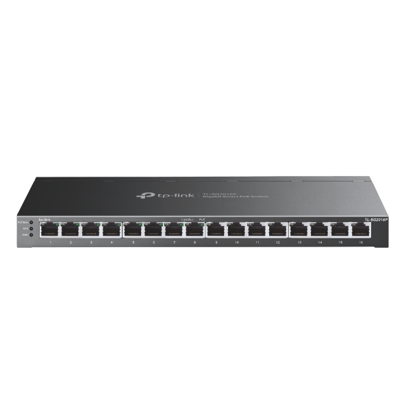 Switch-TP-Link-SG2016P-Smart-16x-GLan-8x-PoE-120W-Omada-SDN Switch TP-Link SG2016P Smart, 16x GLan, 8x PoE+, 120W, Omáda SDN – Obrázok 1