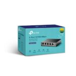 Switch TP-Link TL-SF1005LP 5x LAN, 4xPoE+, 41W, dosah 250m, kov – Obrázok 7