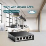 Switch TP-Link TL-SG1005LP 5x GLAN, 4xPoE+, 41W, dosah 250m, kov – Obrázok 5
