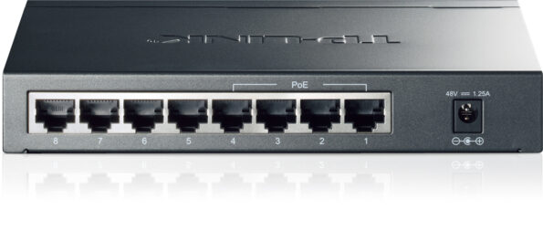 Switch TP-Link TL-SG1008P 8x GLAN, 4xPOE, 56W, kov – Obrázok 2