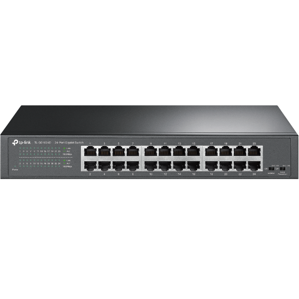 Switch-TP-Link-TL-SG1024D-switch-24x-GLan-desktop-13-kov Switch TP-Link TL-SG1024D switch 24x GLan, desktop, 13" kov – Obrázok 1