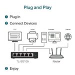 Switch TP-Link TL-SG105 switch 5x GLan, kov – Obrázok 3