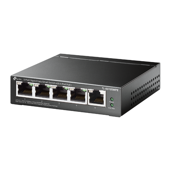 Switch-TP-Link-TL-SG105MPE-Easy-Smart-5x-GLAN-4x-PoE-120W Switch TP-Link TL-SG105MPE Easy Smart, 5x GLAN, 4x PoE+, 120W – Obrázok 1