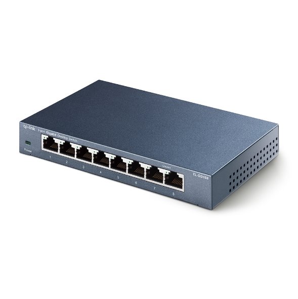 Switch-TP-Link-TL-SG108-8x-GLan-kov Switch TP-Link TL-SG108 8x GLan, kov – Obrázok 1