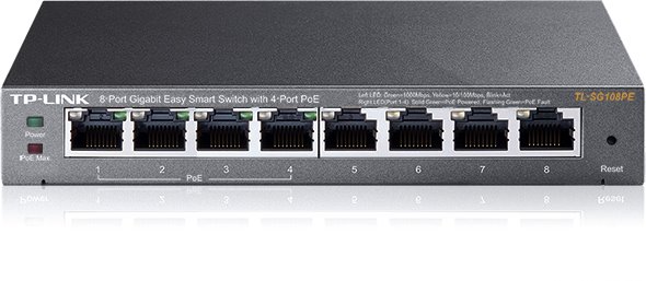 Switch-TP-Link-TL-SG108PE-Easy-Smart-8x-GLAN-4x-PoE Switch TP-Link TL-SG108PE Easy Smart, 8x GLAN, 4x PoE – Obrázok 1