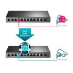 Switch TP-Link TL-SG1210MPE Easy Smart, 8x GLAN/PoE+, 1x GLAN, 1x SFP, 123W – Obrázok 5