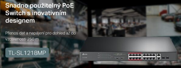 Switch TP-Link TL-SL1218MP 16x LAN/PoE+, 2x GLAN, 2x SFP Combo – Obrázok 4