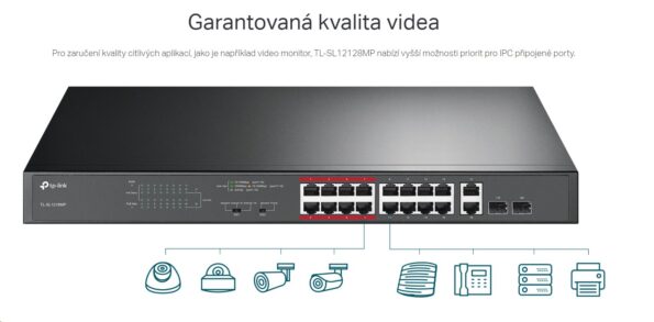 Switch TP-Link TL-SL1218MP 16x LAN/PoE+, 2x GLAN, 2x SFP Combo – Obrázok 6