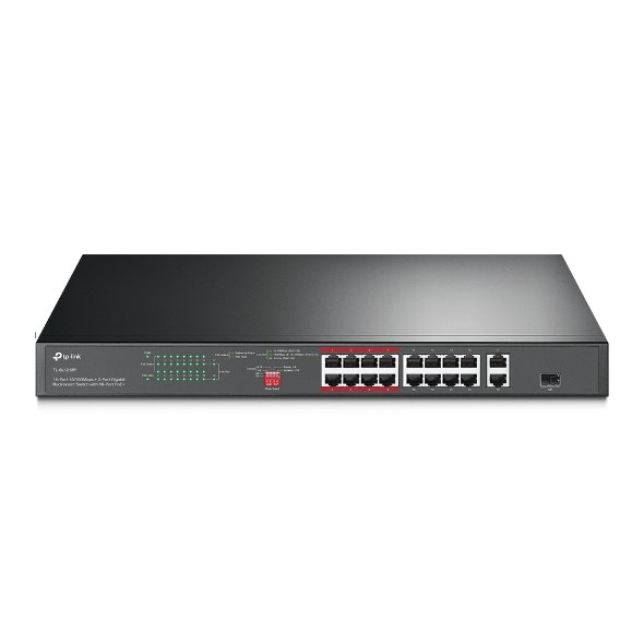 Switch-TP-Link-TL-SL1218P-Smart-16x-Lan-sPoE-2x-GLan-1x-SFP-Combo-150W Switch TP-Link TL-SL1218P Smart, 16x Lan sPoE+, 2x GLan, 1x SFP Combo, 150W – Obrázok 1