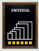 Tabuľa Securit UNIVERSAL nástěnná na popis křídou 30x40cm, Mahagony, lakovaná – Obrázok 2