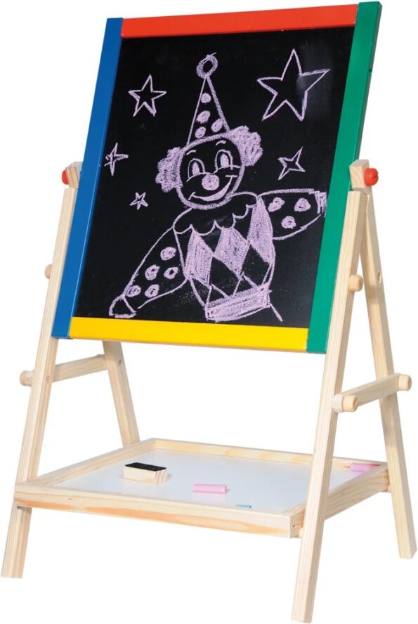 Tabuľa Woody -natur rám s poličkou, 65 cm – Obrázok 2
