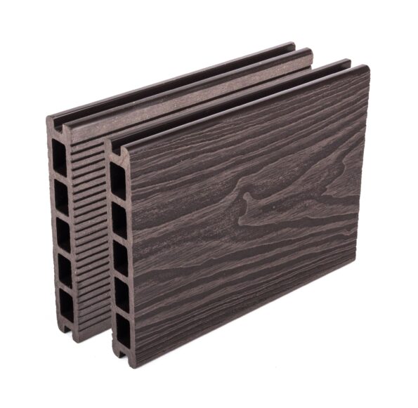 Terasová doska G21 2,5 x 14,8 x 300 cm, Dark Wood, WPC – Obrázok 3