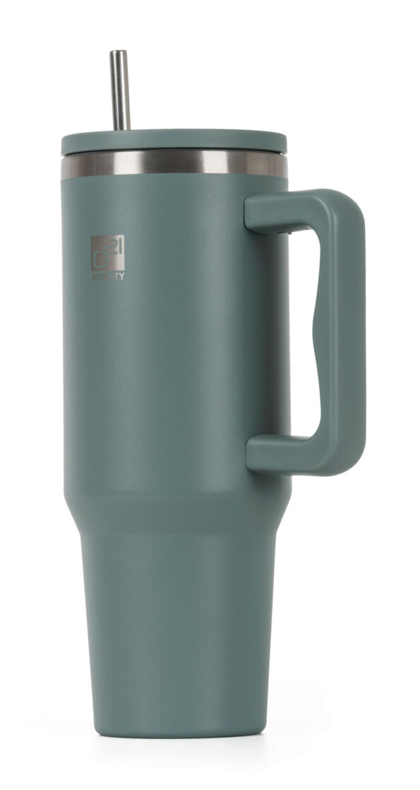 Termohrnček G21 FlowCup 1200 ml – eukalyptovo zelený – Obrázok 3
