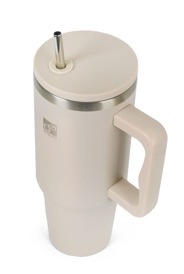 Termohrnček G21 FlowCup 1200 ml – pieskovo béžový – Obrázok 4