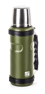Termoska G21 na pitie, 1000 ml, zelená s rukoväťou