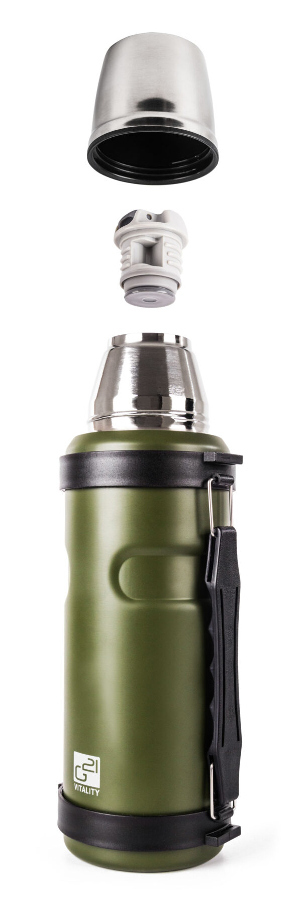 Termoska G21 na pitie, 1000 ml, zelená s rukoväťou – Obrázok 4