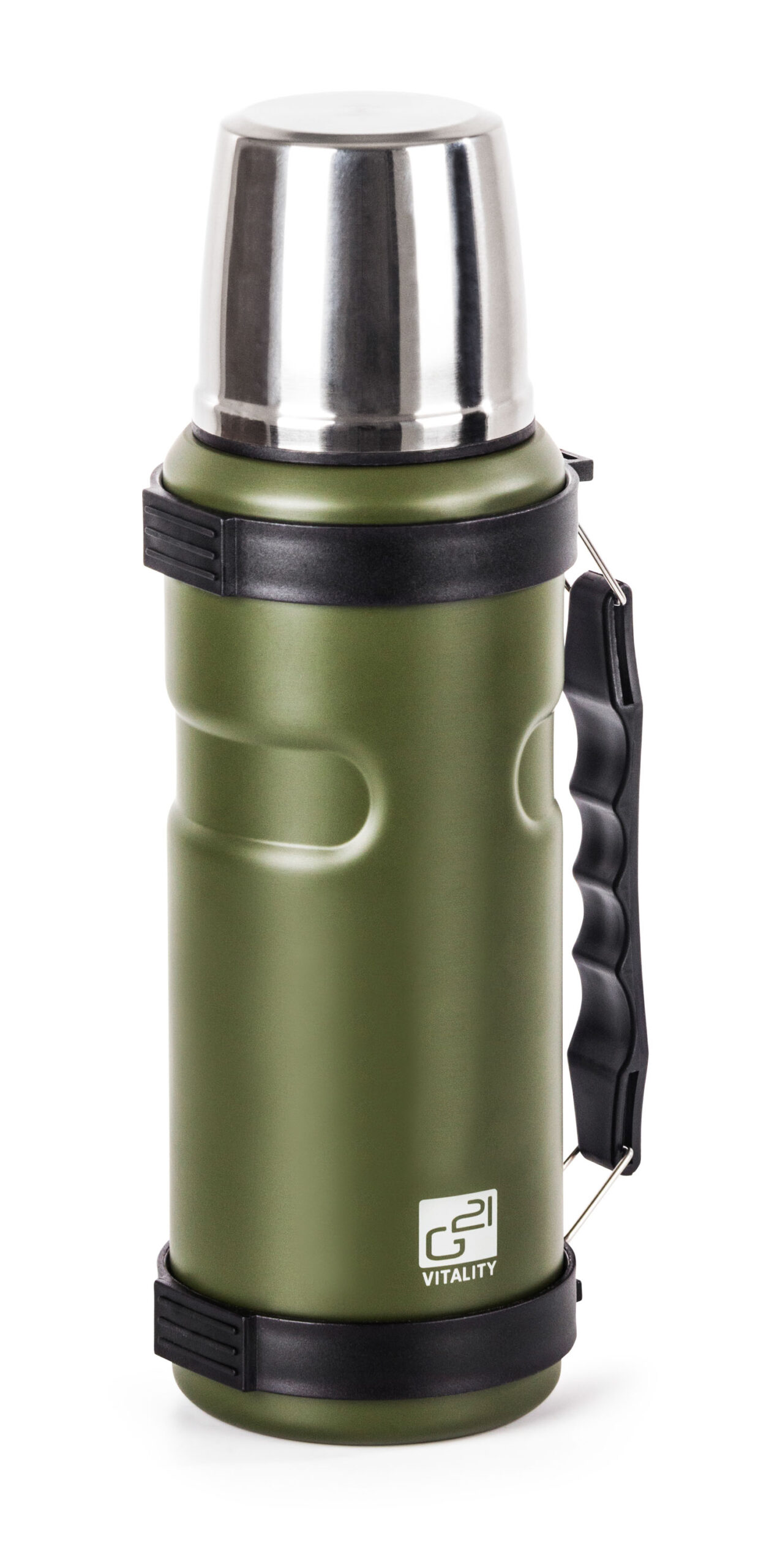 Termoska-G21-na-pitie-1000-ml-zelena-s-rukovatou Termoska G21 na pitie, 1000 ml, zelená s rukoväťou – Obrázok 1