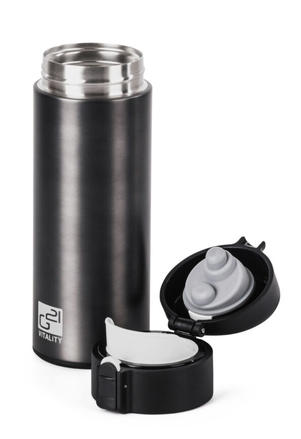 Termoska G21 na pitie, 350 ml, oceľovo šedá – Obrázok 2