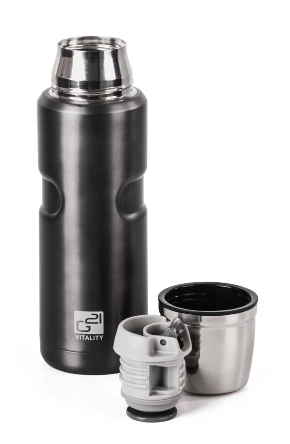 Termoska G21 na pitie, 500 ml, oceľovo šedá – Obrázok 2