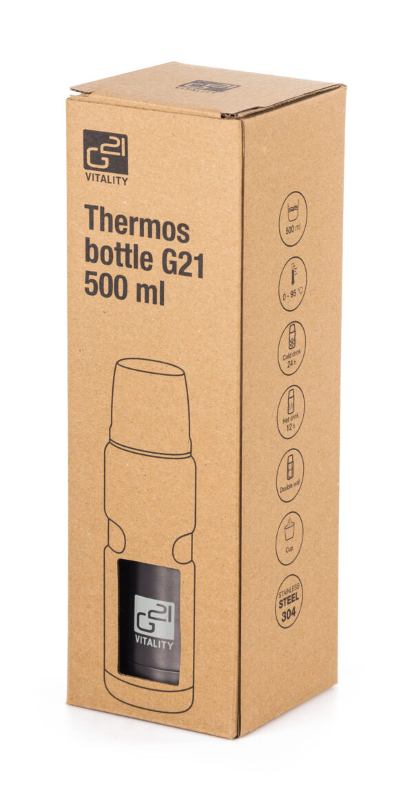 Termoska G21 na pitie, 500 ml, oceľovo šedá – Obrázok 12