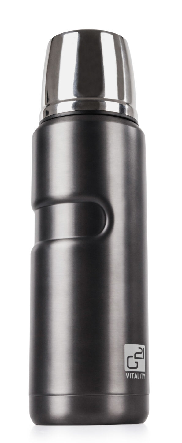 Termoska G21 na pitie, 500 ml, oceľovo šedá – Obrázok 3