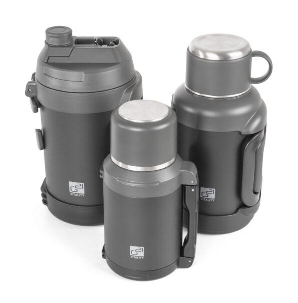 Termoska G21 nerezová 1200 ml, čierno-sivá – Obrázok 17