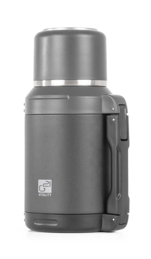 Termoska G21 nerezová 1200 ml, čierno-sivá – Obrázok 7