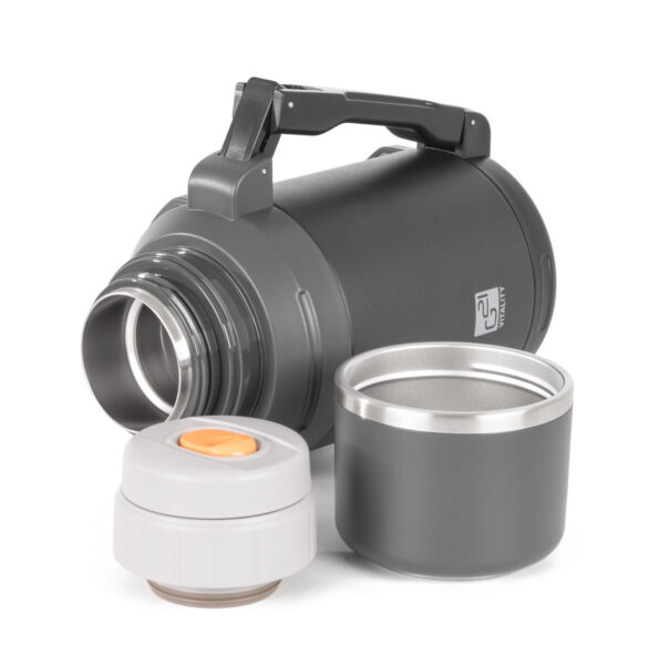 Termoska G21 nerezová 1200 ml, čierno-sivá – Obrázok 8