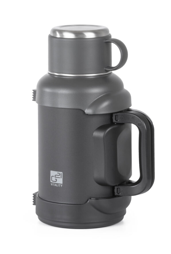 Termoska G21 nerezová 2500 ml, čierno-sivá – Obrázok 3