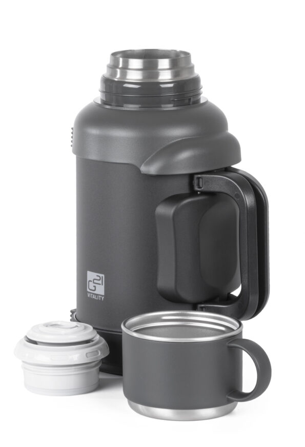Termoska G21 nerezová 2500 ml, čierno-sivá – Obrázok 4