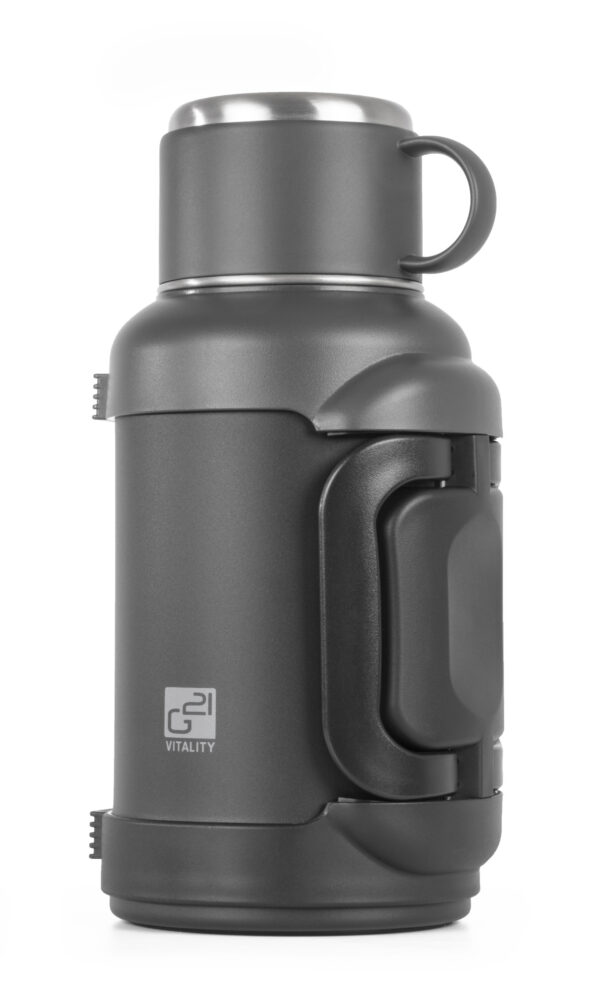 Termoska G21 nerezová 2500 ml, čierno-sivá – Obrázok 7