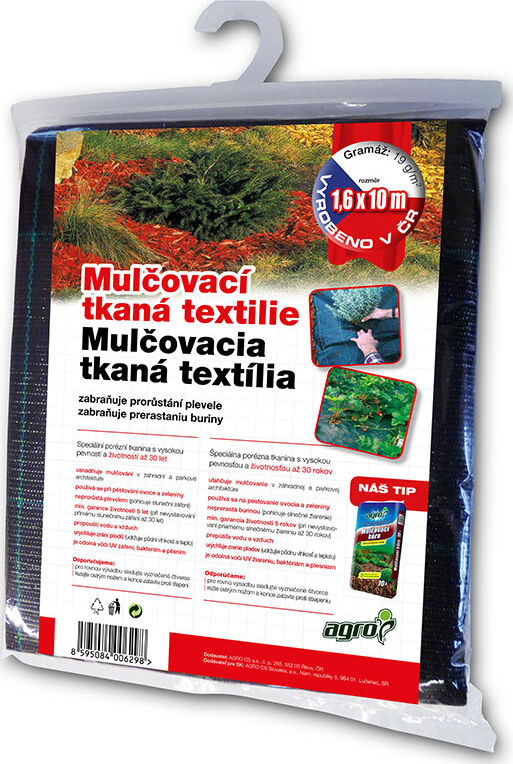 Textilie-Agro-mulcovacia-tkana-1.6-x-10-m-cierna Textílie Agro mulčovacia, tkaná 1.6 x 10 m, čierna – Obrázok 1