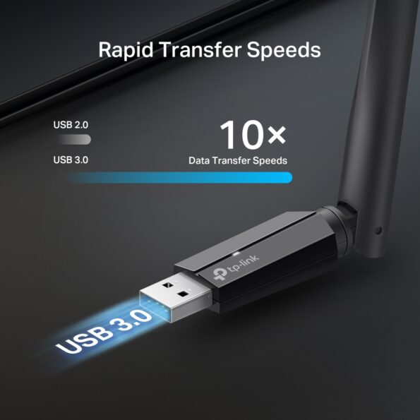 USB klient TP-Link Archer TBE400U Plus BE6500, WiFi 7,  2,4/5/6GHz, USB 3.0, anténa – Obrázok 7