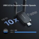 USB klient TP-Link Mercusys MA37BEH Wireless USB adapter BE6500, 2,4/5/6 GHz – Obrázok 4