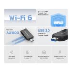 USB klient TP-Link Mercusys MA70XM Wireless USB adapter XA1800, 2,4/5 GHz – Obrázok 4