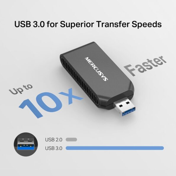 USB klient TP-Link Mercusys MA70XM Wireless USB adapter XA1800, 2,4/5 GHz – Obrázok 6