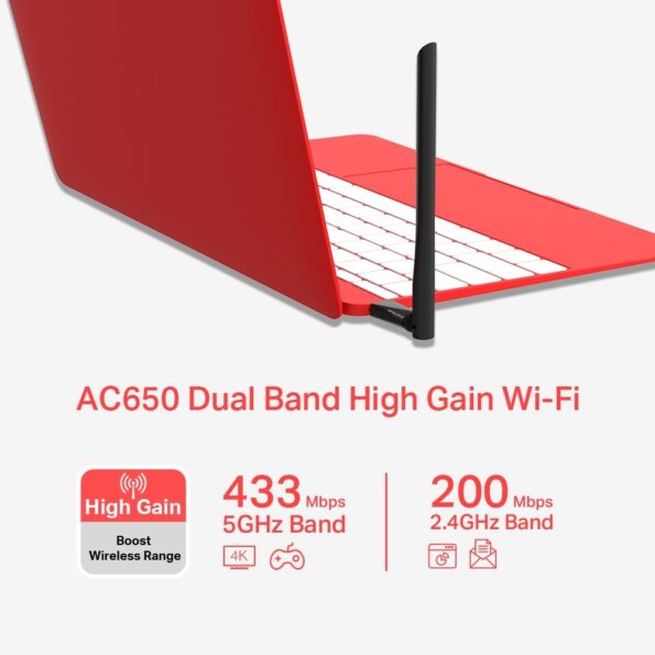 USB klient TP-Link Mercusys MU6H Wireless USB adapter AC650, 2,4GHz 200Mbps/5,4GHz 433Mbps – Obrázok 3