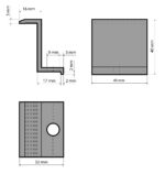 Úchyt panela G21 krajný čierny pre panel 35 mm – Obrázok 3