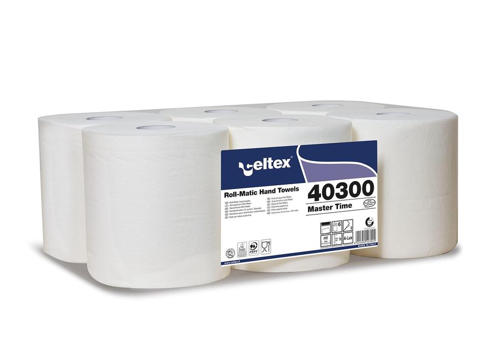 Uteraky-Celtex-papierove-v-Matic-roli-Master-Time-biela-2vrstvy-6-ks Uteráky Celtex papierové v Matic roli Master Time biela 2vrstvý - 6 ks – Obrázok 1