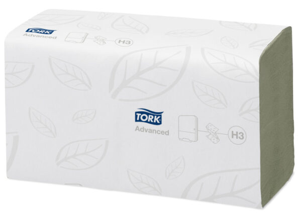 Uteráky Tork Advanced H3 papírové skládané Singlefold, zelené, 15x250 ks – Obrázok 3