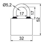 Visiaci zámok Richter RV.OVAL32 – Obrázok 2