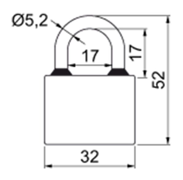 Visiaci zámok Richter RV.OVAL32 – Obrázok 2