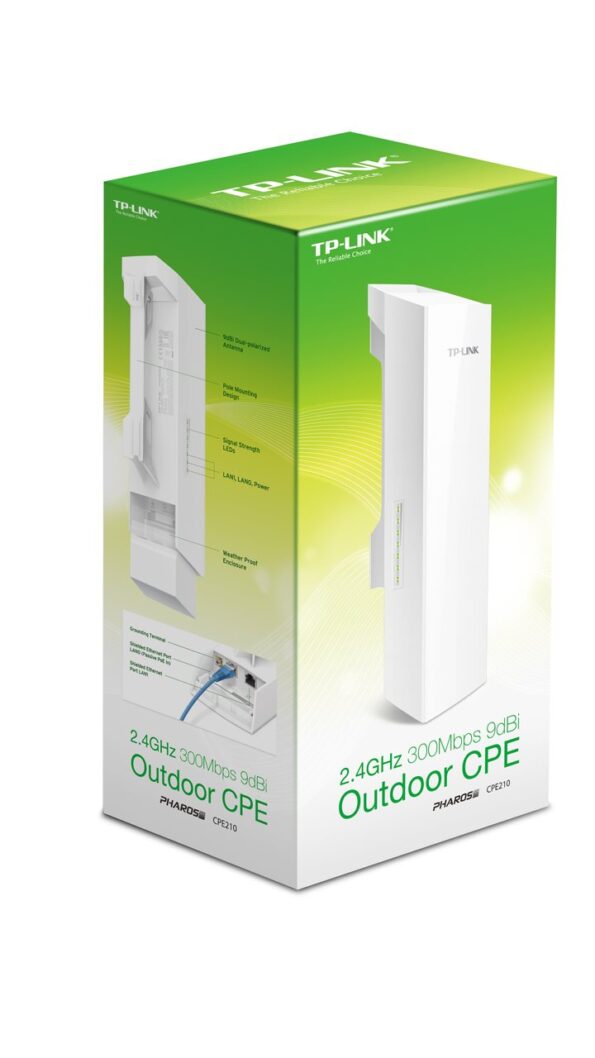 Vonkajšia jednotka TP-Link CPE210 2.4GHz, 2T2R, 9dBi – Obrázok 4