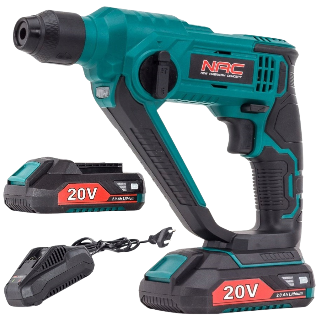 Vrtacie-kladivo-NAC-aku-HE-SDS-LI-20V-2Ah Vŕtacie kladivo NAC aku HE-SDS-LI-20V 2Ah – Obrázok 1